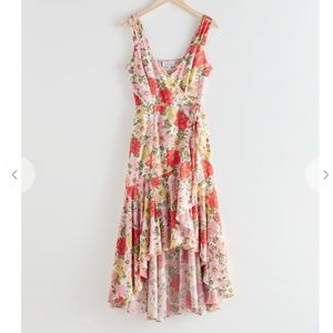 & Other Stories Floral Wrap Dress